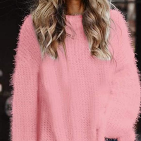 Women's long sleeve loose Pullover Sweatshirt - Picture 2 of 7